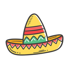 mexican sombrero hat icon, mexican sombrero hat vector illustration-simple illustration of mexican sombrero hat, perfect for mexican sombrero hat logos and icons