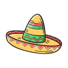 mexican sombrero hat icon, mexican sombrero hat vector illustration-simple illustration of mexican sombrero hat, perfect for mexican sombrero hat logos and icons