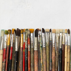Brushes on white background