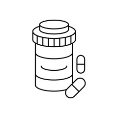 Prescription Bottle Vector icon