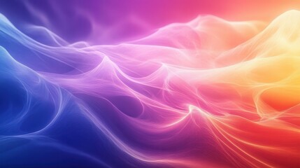 Obraz premium Colorful Abstract Wave Patterns in Soft Flowing Motion