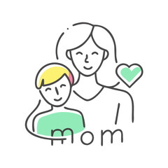 mom icon, mom vector illustration-simple illustration of mom, perfect for mom logos and icons