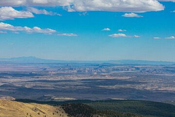 Landscape around Acoma Pueblo seen from Mt. Taylor, NM