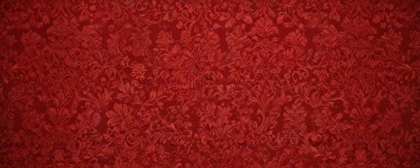 Intricate red damask, opulent floral wallpaper, luxury, luxurious, wallcovering