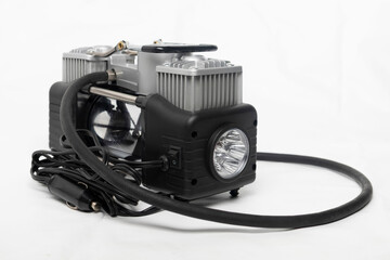 car mini compressor on a white background