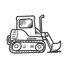 monochrome bulldozer icon, monochrome bulldozer vector illustration-simple illustration of monochrome bulldozer, perfect for monochrome bulldozer logos and icons