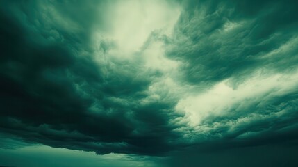 Dark Stormy Cloudscape Overcast Sky with Dramatic Atmospheric Effects