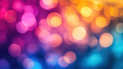 Fototapeta premium Colorful Bokeh Lights Creating a Dream-like Background Effect