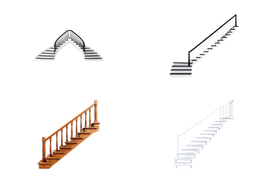 Contemporary modern staircase with glass railing and wooden steps