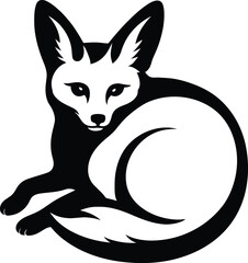 Obraz premium Fox Elegant Silhouette Graphic, Stylish Fox Vector Art