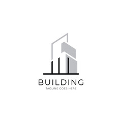 Fototapeta premium Letter W building logo for architecture, construction and real estate company. Property logo template for your brand.
