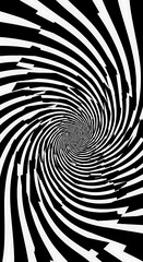 Black & White Vortex: Hypnotic Spiral Illusion
