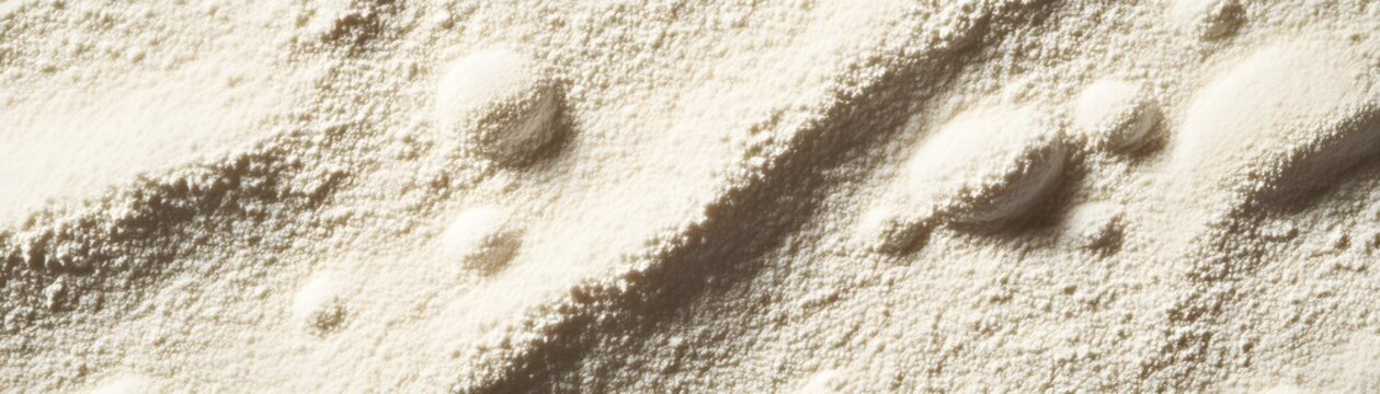 A close-up view of textured light beige powder.