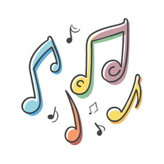 music notes icon, music notes vector illustration-simple illustration of music notes, perfect for music notes logos and icons