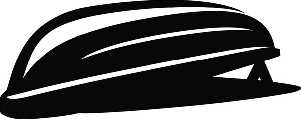 Car Rooftop Cargo Box, Vehicle Storage Silhouette Graphic