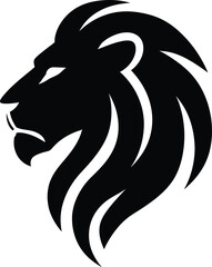 Lion Head Powerful Silhouette, Lion Logo Vector Graphic