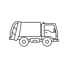 Garbage truck.Cartoon images of municipal vehicles. Illustrations of cars that serve the city. Equipment that brings comfort and benefits to those around them.