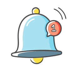 notification bell icon, notification bell vector illustration-simple illustration of notification bell, perfect for notification bell logos and icons