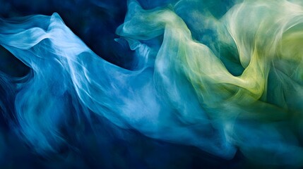 Naklejka premium Abstract Blue Green Swirling Fabric Texture
