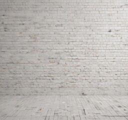 Clean white brick wall background, perfect for overlay ,  elegant,  simple,  wall