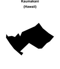 Kaumakani (Hawaii) blank outline map