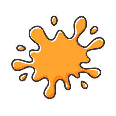 orange paint splash icon, orange paint splash vector illustration-simple illustration of orange paint splash, perfect for orange paint splash logos and icons