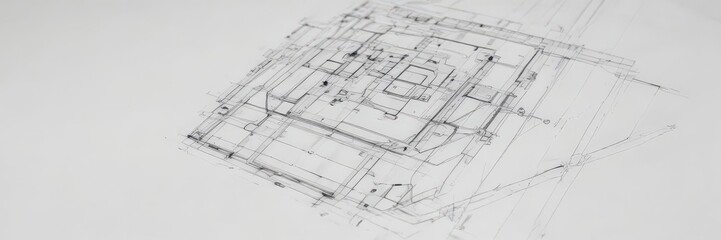 Clean blueprint design, white background, sharp black lines ,  drafting,  circuit