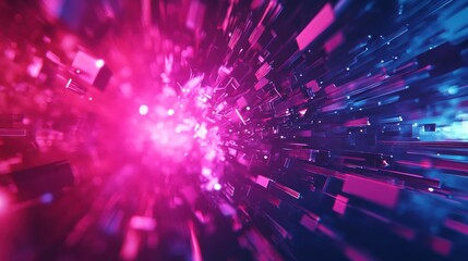 Fototapeta premium Abstract Colorful Light Burst with Dynamic Motion and Energy Effects