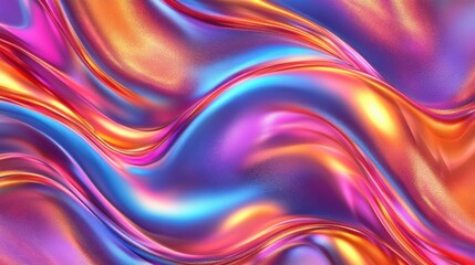 Obraz premium Vibrant Flowing Abstract Fabric Textures in Bright Color Palette