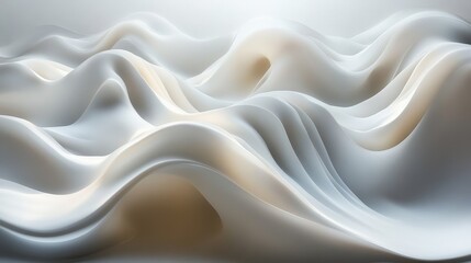 Abstract form design with soft light and curves.