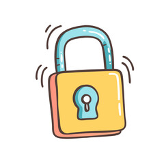 padlock icon, padlock vector illustration-simple illustration of padlock, perfect for padlock logos and icons