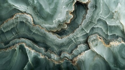 Abstract Green Agate Stone Surface with Striking Natural Patterns