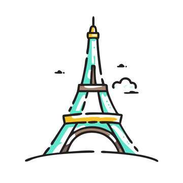 paris eiffel tower icon, paris eiffel tower vector illustration-simple illustration of paris eiffel tower, perfect for paris eiffel tower logos and icons