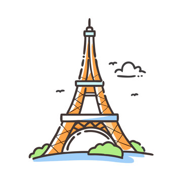 paris eiffel tower icon, paris eiffel tower vector illustration-simple illustration of paris eiffel tower, perfect for paris eiffel tower logos and icons