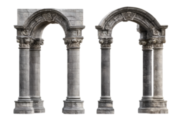 Ancient Roman Archways Stone Pillars Architectural Design