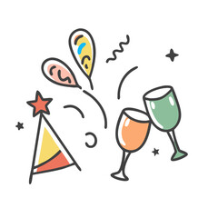 party icon, party vector illustration-simple illustration of party, perfect for party logos and icons