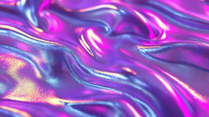 Fototapeta premium Colorful Fluid Texture Background with Shiny Metallic Surface Effects