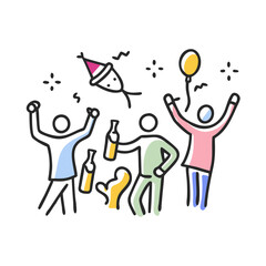 party celebrate icon, party celebrate vector illustration-simple illustration of party celebrate, perfect for party celebrate logos and icons