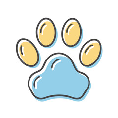 paw icon, paw vector illustration-simple illustration of paw, perfect for paw logos and icons