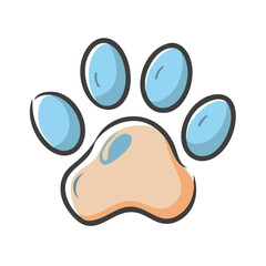 paw print icon, paw print vector illustration-simple illustration of paw print, perfect for paw print logos and icons