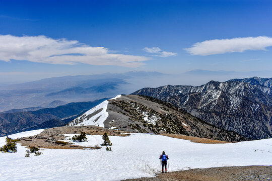 View of the Devil's Backbone from Mount Baldy, California