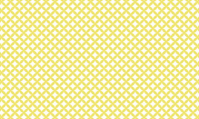 黄色い円が重なった七宝繋ぎの模様