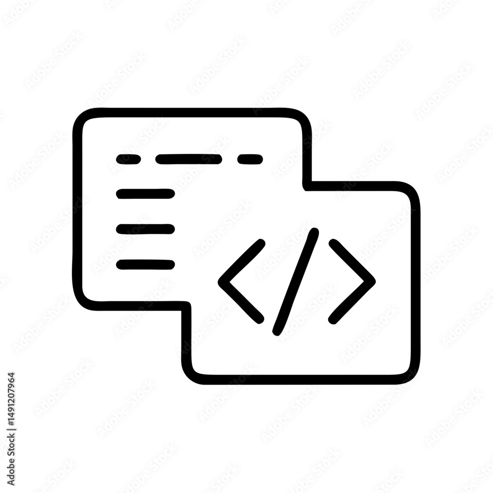 Poster coding programing concept icon vector illustration