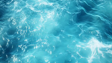 Obraz premium Ocean Water Texture Blue Waves Background Summer Sea Turquoise Aqua Calm Fluid Color Image Photo 