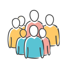 people group icon, people group vector illustration-simple illustration of people group, perfect for people group logos and icons