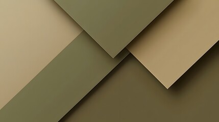 Abstract Beige and Olive Green Geometric Shapes Background