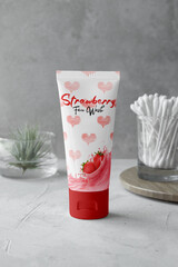 Cream Tube Mockup Isolated