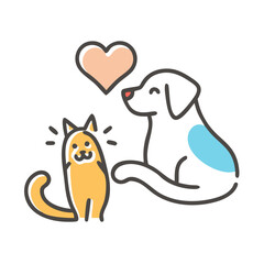 pet care icon, pet care vector illustration-simple illustration of pet care, perfect for pet care logos and icons