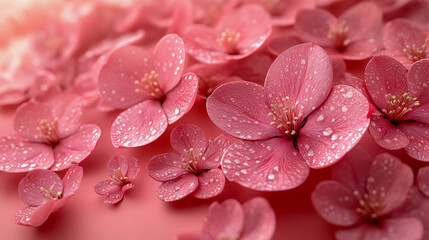Obraz premium Romantic Blossom: Delicate Pink Petal Arrangement, Perfect as Spring Celebration, Floral Art