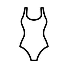 Obraz premium line icon one-piece swimsuit on white background vector Vector icon clothes and shoes